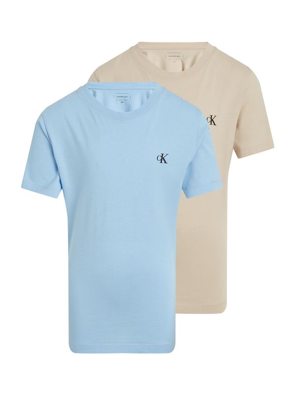 Calvin Klein Jeans Calvin Klein Jeans Majica  bež / nebeško modra / črna