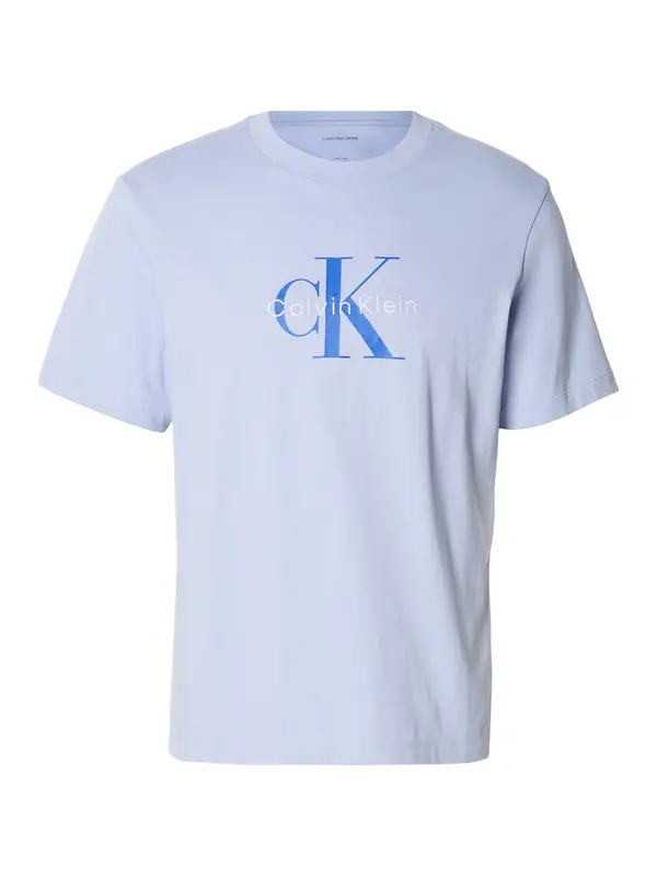 Calvin Klein Jeans Calvin Klein Jeans Majica 'CK Monogram Logo'  modra / svetlo lila / bela