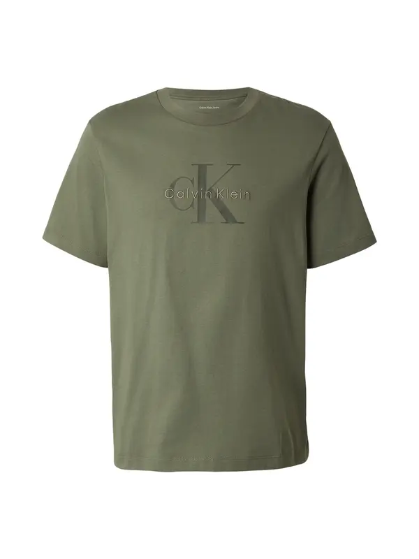 Calvin Klein Jeans Calvin Klein Jeans Majica 'CK Monogram Logo'  oliva
