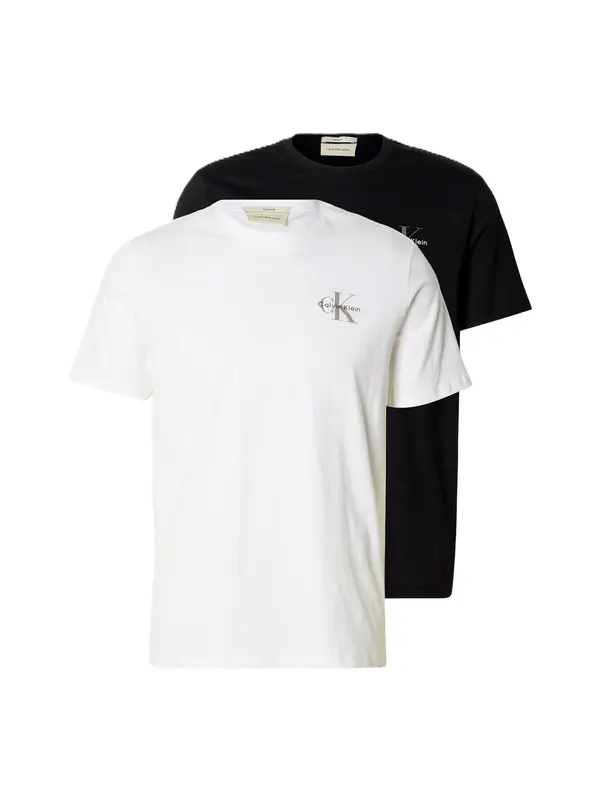 Calvin Klein Jeans Calvin Klein Jeans Majica 'CK Monogram Logo T'  bazaltno siva / črna / bela