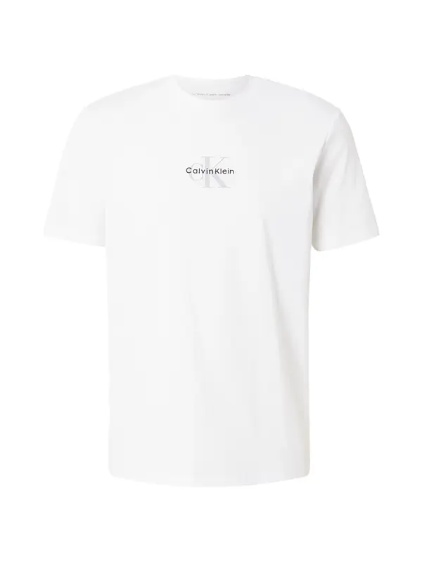 Calvin Klein Jeans Calvin Klein Jeans Majica 'CK Monogram Tonal Logo'  siva / črna / bela