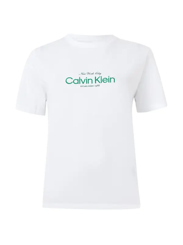 Calvin Klein Jeans Calvin Klein Jeans Majica 'Classic Nyc'  limeta / bela