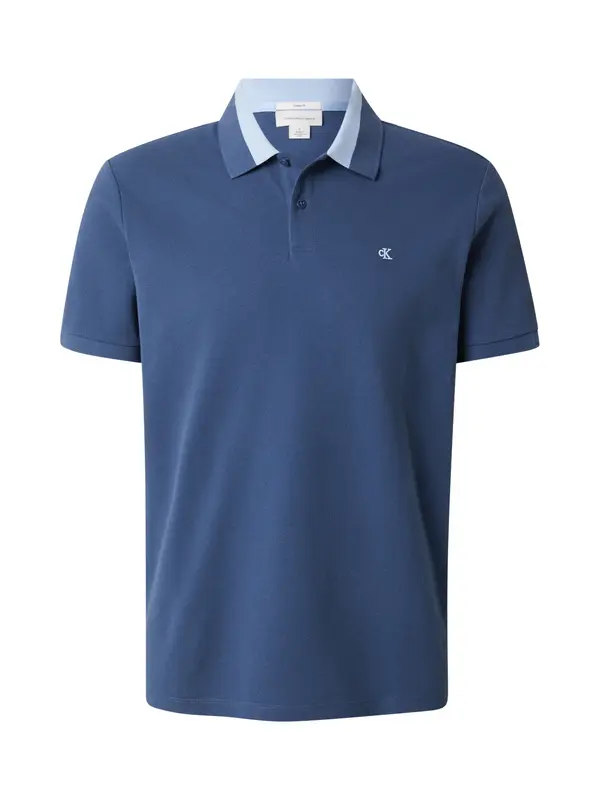 Calvin Klein Jeans Calvin Klein Jeans Majica 'Colour-blocked Collar'  modra / pastelno modra