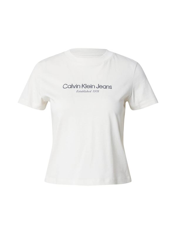 Calvin Klein Jeans Calvin Klein Jeans Majica  črna / bela