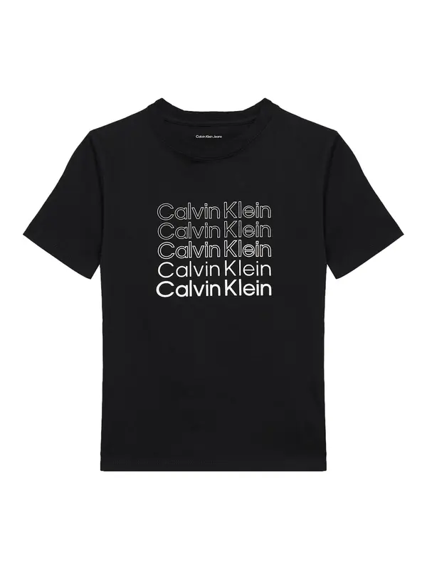 Calvin Klein Jeans Calvin Klein Jeans Majica  črna / bela