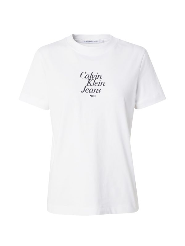Calvin Klein Jeans Calvin Klein Jeans Majica  črna / bela