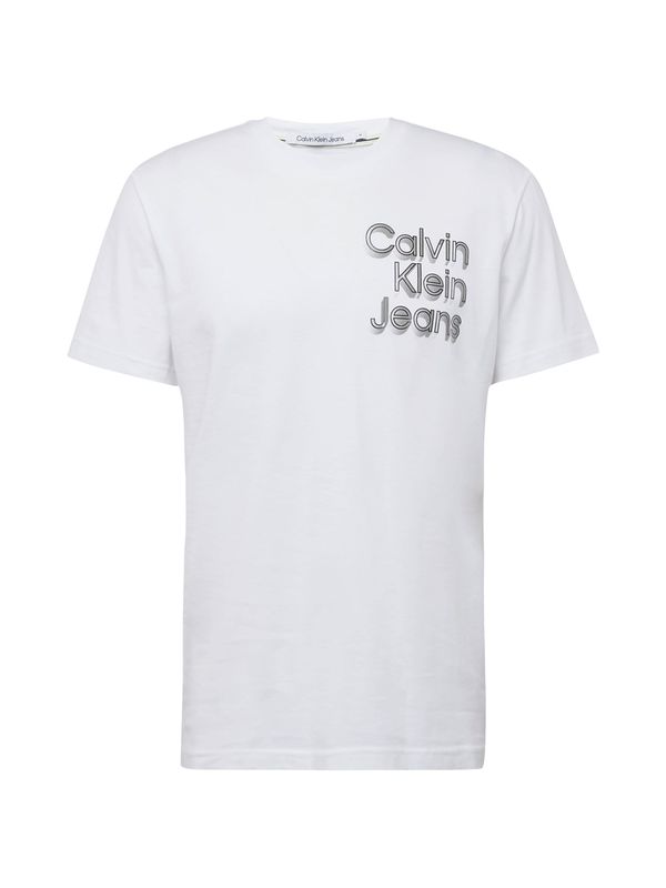 Calvin Klein Jeans Calvin Klein Jeans Majica  črna / bela