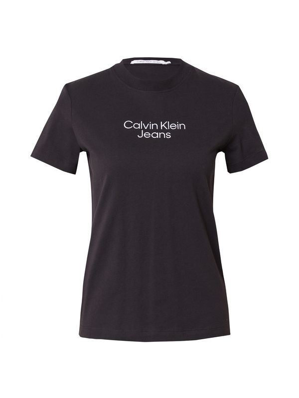 Calvin Klein Jeans Calvin Klein Jeans Majica  črna / bela