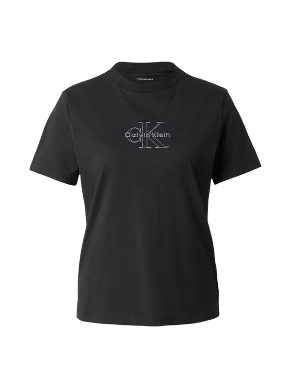 Calvin Klein Jeans Calvin Klein Jeans Majica  črna / srebrna