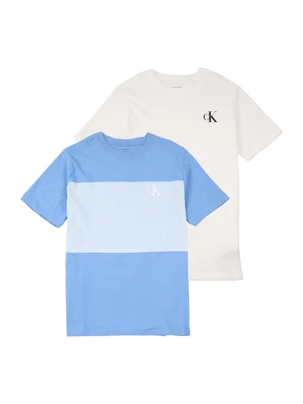Calvin Klein Jeans Calvin Klein Jeans Majica  ecru / pastelno modra / svetlo modra / črna