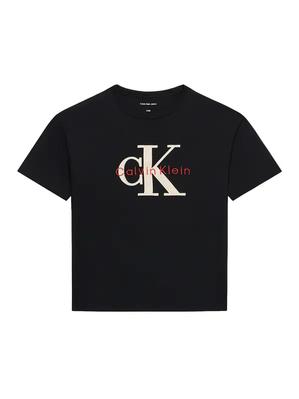 Calvin Klein Jeans Calvin Klein Jeans Majica  ecru / rdeča / črna
