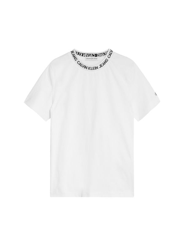 Calvin Klein Jeans Calvin Klein Jeans Majica 'Intarsia'  črna / bela