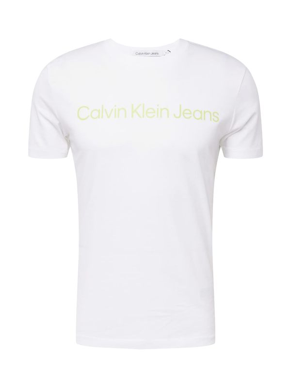 Calvin Klein Jeans Calvin Klein Jeans Majica  limonino-rumena / bela