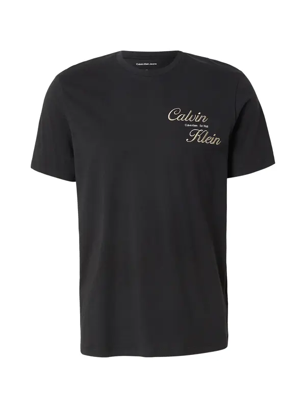Calvin Klein Jeans Calvin Klein Jeans Majica 'Logo Graphic'  bež / črna / bela