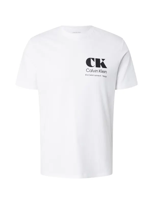 Calvin Klein Jeans Calvin Klein Jeans Majica 'Logo Graphic'  črna / bela