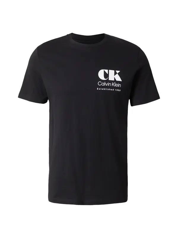 Calvin Klein Jeans Calvin Klein Jeans Majica 'Logo Graphic'  črna / bela