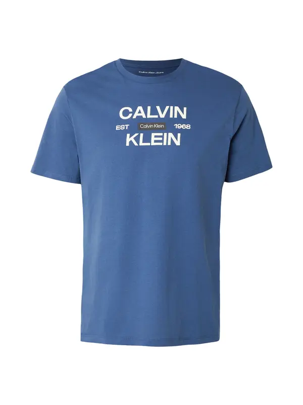 Calvin Klein Jeans Calvin Klein Jeans Majica 'Logo Graphic'  kraljevo modra / črna / bela