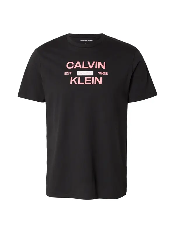 Calvin Klein Jeans Calvin Klein Jeans Majica 'Logo Graphic'  roza / črna / bela