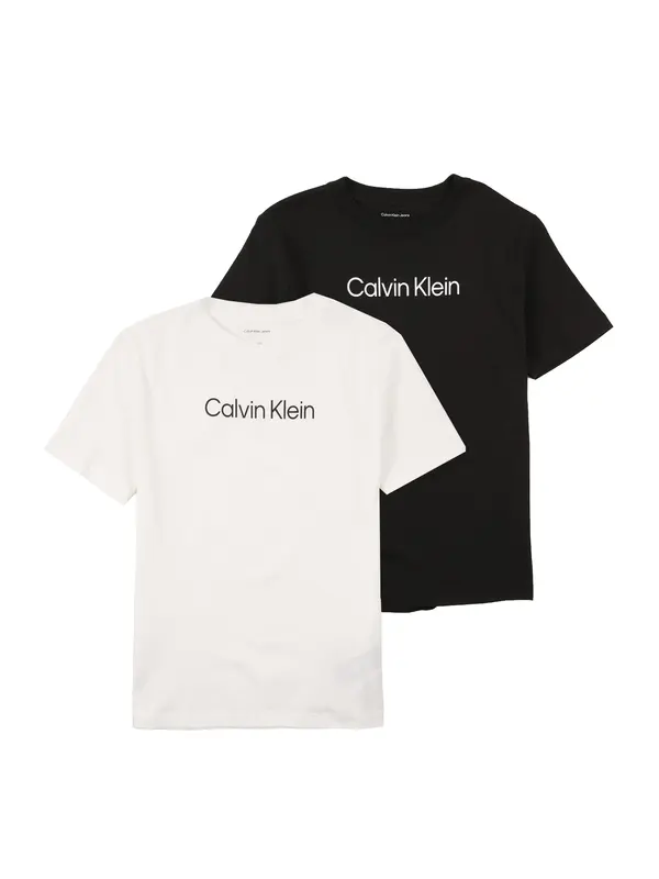 Calvin Klein Jeans Calvin Klein Jeans Majica 'Logo T'  črna / bela