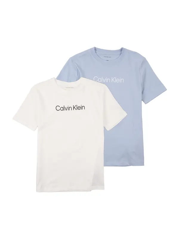 Calvin Klein Jeans Calvin Klein Jeans Majica 'Logo T'  golobje modra / črna / off-bela