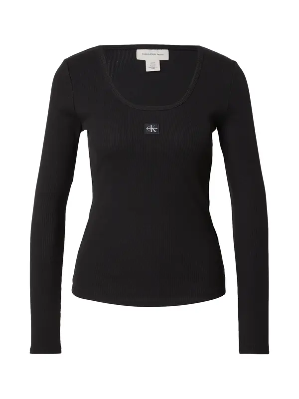 Calvin Klein Jeans Calvin Klein Jeans Majica 'Long Sleeve'  črna