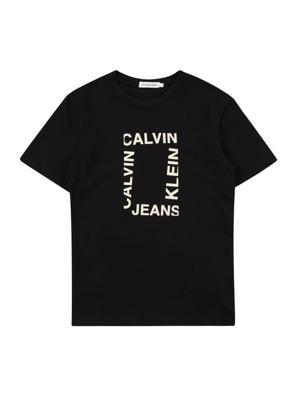 Calvin Klein Jeans Calvin Klein Jeans Majica 'MAXI HERO'  črna / off-bela