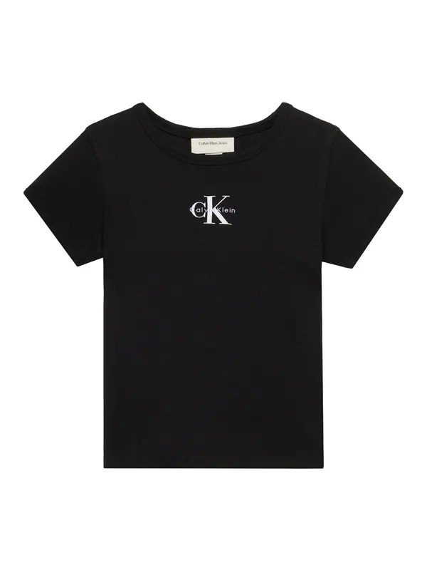 Calvin Klein Jeans Calvin Klein Jeans Majica 'Monologo'  lila / črna / bela