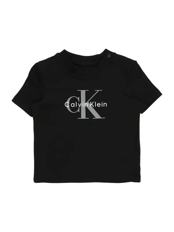 Calvin Klein Jeans Calvin Klein Jeans Majica 'Monologo'  temno siva / črna / bela