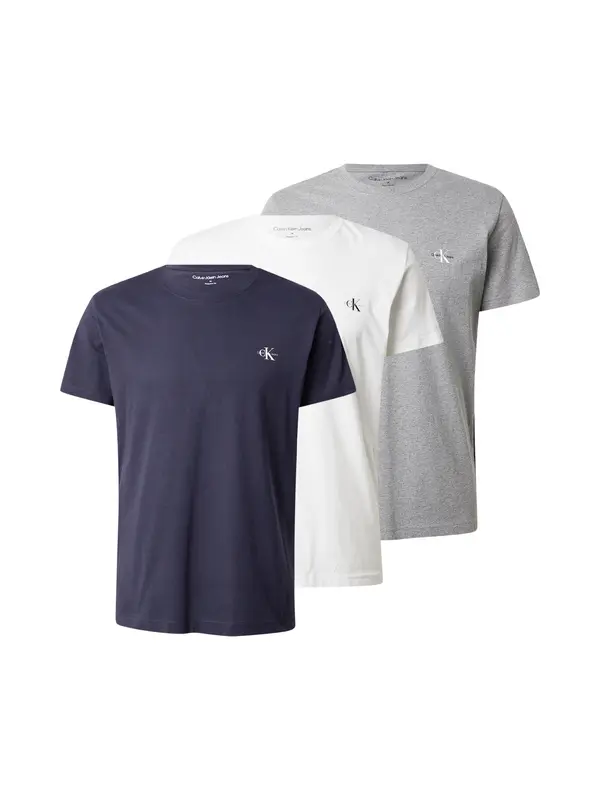 Calvin Klein Jeans Calvin Klein Jeans Majica  mornarska / pegasto siva / bela