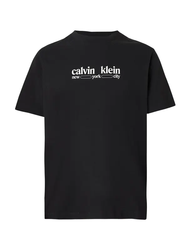 Calvin Klein Jeans Calvin Klein Jeans Majica 'NYC'  črna / bela