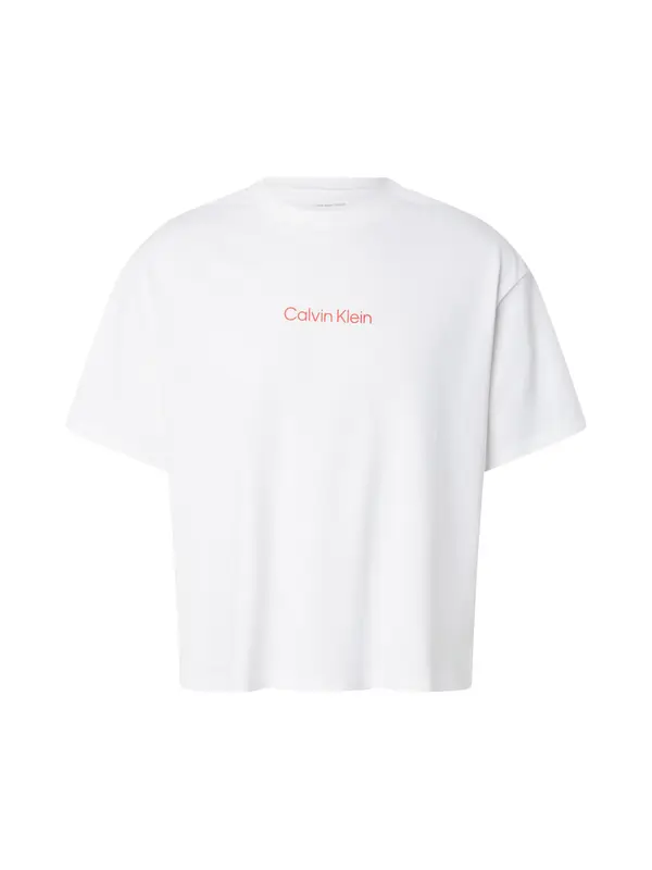 Calvin Klein Jeans Calvin Klein Jeans Majica 'OBSESSION'  oranžna / črna / bela