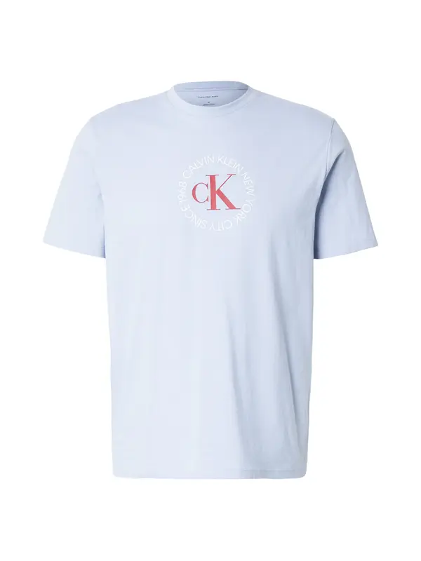 Calvin Klein Jeans Calvin Klein Jeans Majica  pastelno lila / temno rdeča / bela