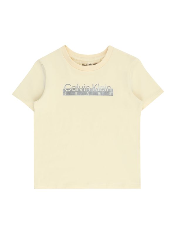 Calvin Klein Jeans Calvin Klein Jeans Majica  pastelno rumena / srebrna