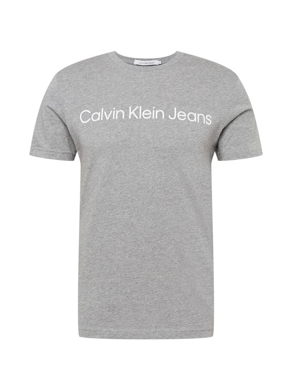 Calvin Klein Jeans Calvin Klein Jeans Majica  pegasto siva / bela