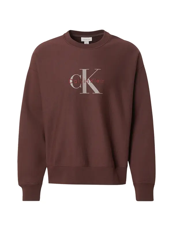 Calvin Klein Jeans Calvin Klein Jeans Majica 'PREMIUM'  bež / rjava / rdeča