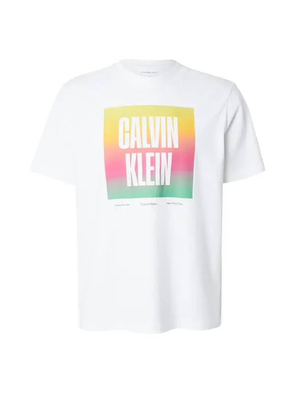 Calvin Klein Jeans Calvin Klein Jeans Majica 'PRIDE26'  rumena / svetlo zelena / roza / bela
