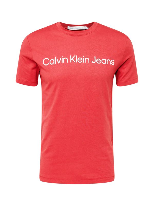 Calvin Klein Jeans Calvin Klein Jeans Majica  rdeča / bela