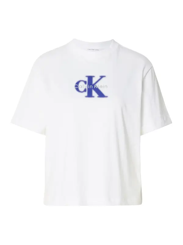 Calvin Klein Jeans Calvin Klein Jeans Majica 'Seasonal'  modra / siva / bela
