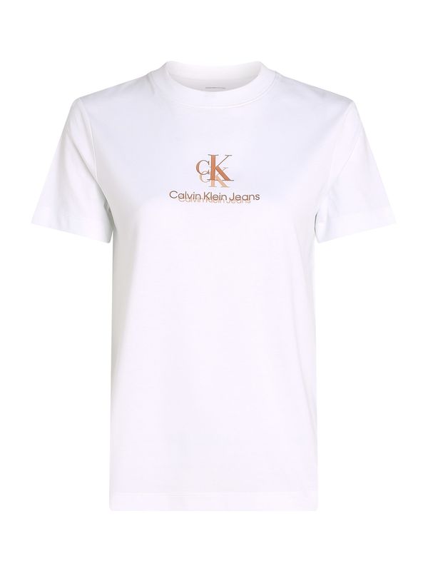 Calvin Klein Jeans Calvin Klein Jeans Majica 'SHADOW'  jastog / bela