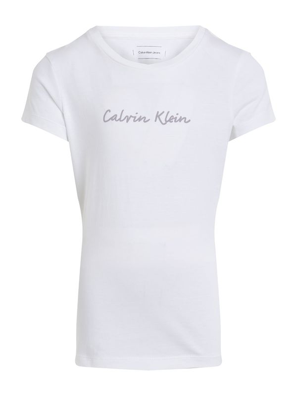 Calvin Klein Jeans Calvin Klein Jeans Majica  siva / bela