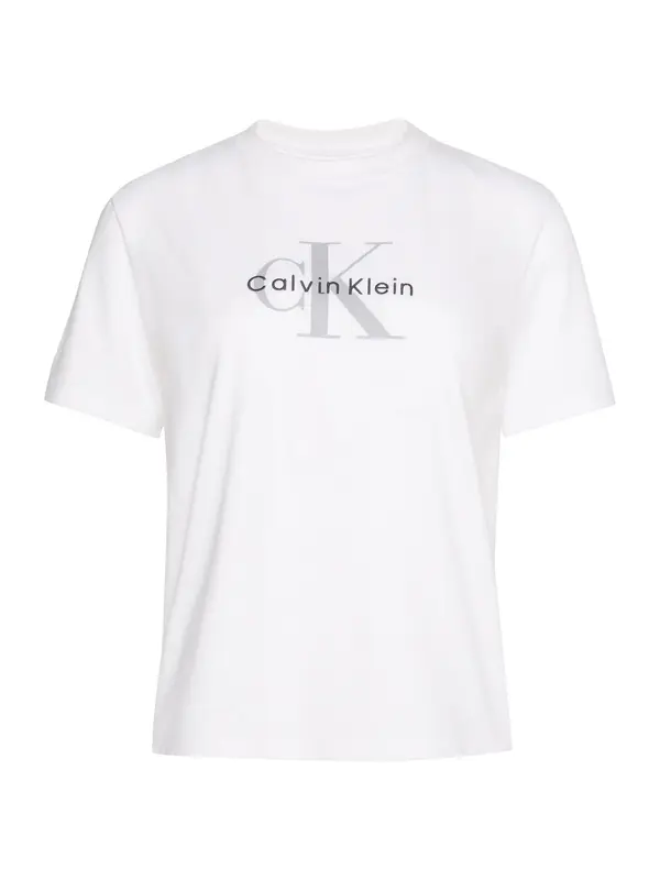 Calvin Klein Jeans Calvin Klein Jeans Majica  siva / bela