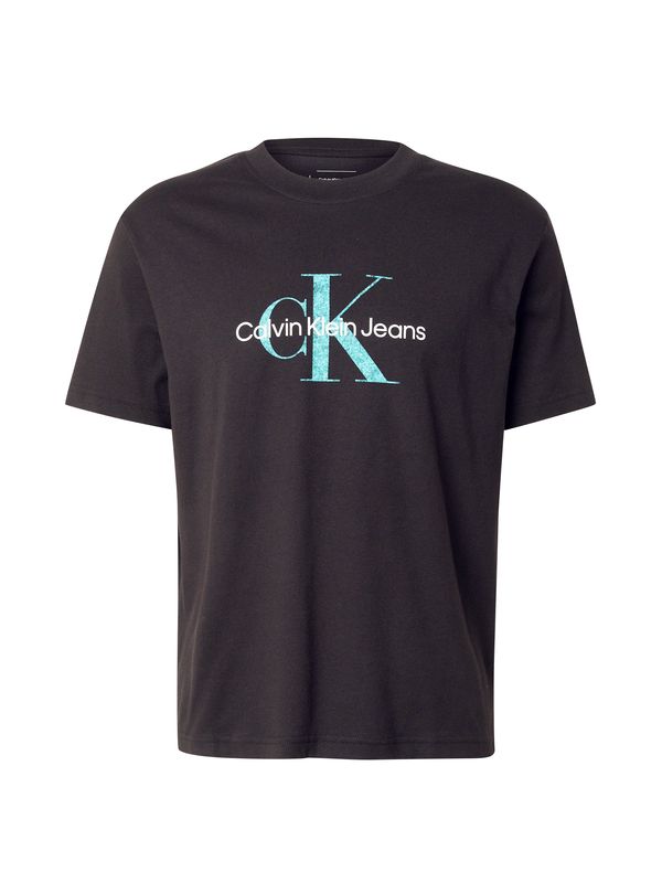 Calvin Klein Jeans Calvin Klein Jeans Majica  smaragd / črna / bela