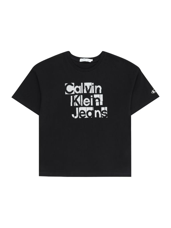 Calvin Klein Jeans Calvin Klein Jeans Majica  srebrno-siva / črna
