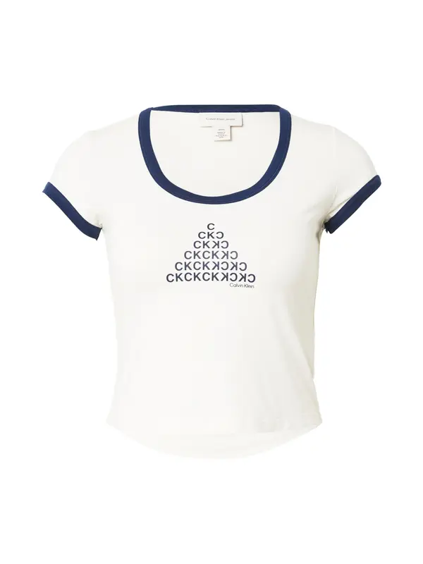 Calvin Klein Jeans Calvin Klein Jeans Majica  svetlo bež / marine