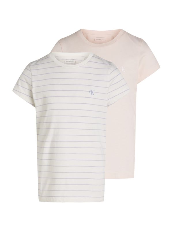 Calvin Klein Jeans Calvin Klein Jeans Majica  svetlo bež / sivka / bela