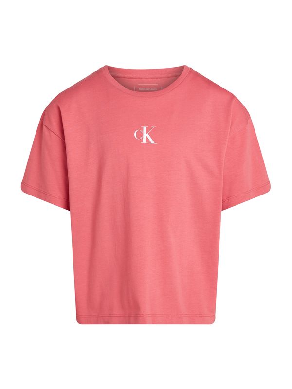 Calvin Klein Jeans Calvin Klein Jeans Majica  svetlo rdeča / off-bela