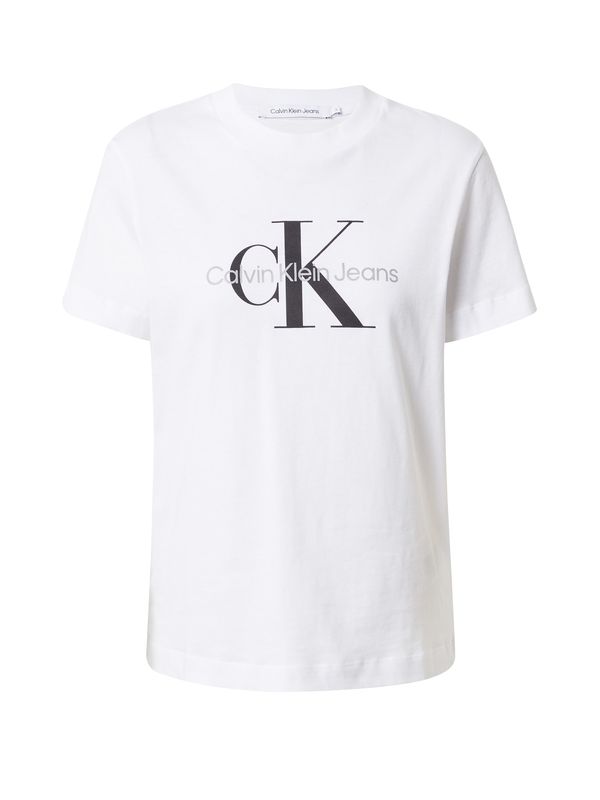 Calvin Klein Jeans Calvin Klein Jeans Majica  svetlo siva / črna / off-bela