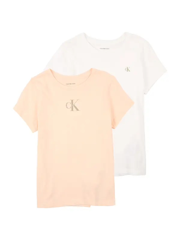 Calvin Klein Jeans Calvin Klein Jeans Majica  temno bež / breskev / bela