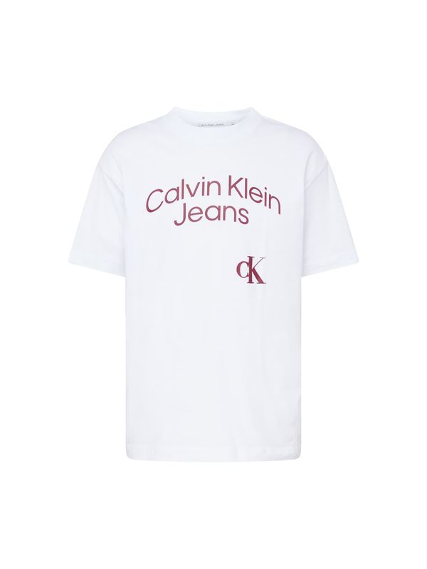 Calvin Klein Jeans Calvin Klein Jeans Majica  temno liila / bela