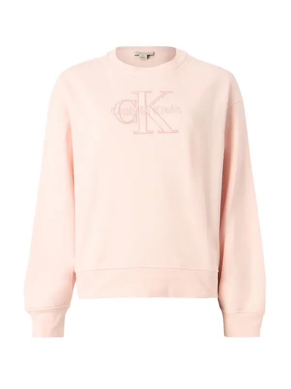 Calvin Klein Jeans Calvin Klein Jeans Majica 'Textured Embroidery'  breskev / svetlo oranžna